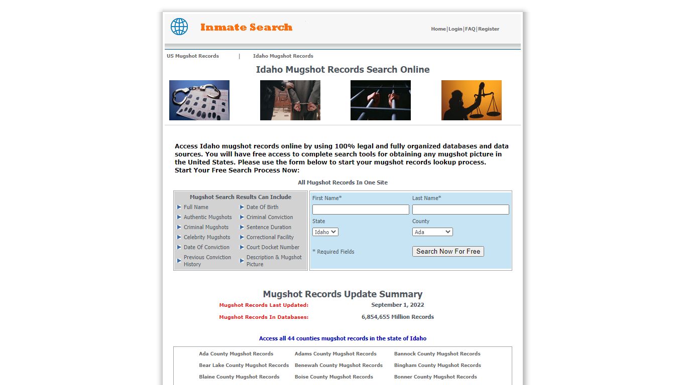 Idaho Mugshot Records Search - ID Mugshot Records - Inmate-search.org