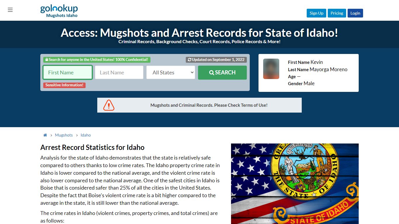 Mugshots Idaho, Idaho Mugshots, Idaho Arrest Records - GoLookUp